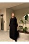 Quality Thessaloniki Fabric Belted Basic Hijab Dress - 2