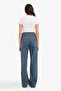 Straight Wide High Waist Straight and Wide Leg Jean Trousers F9585Ax26Sp - 5