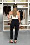 Women's Adjustable Waist Double Pocket Pants Black - 26Y Yp5295 - 4