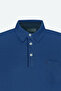 Men's Navy Blue Comfort Fit Relaxed Cut Polo Collar Cotton Short Sleeve T-Shirt - 6