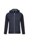 Navy Blue Dynamic Fit Hakim Collar Hooded Coat