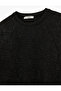Oversized Long Sleeve Glittery Crew Neck Sweatshirt - 5