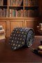 Pregasona Style Dark Navy Blue Motif Pattern Italian Silk Tie İk2226 - 2
