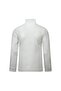White Regular Fit Half Turtleneck Zipper Sweatshirt - 3