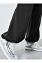 Men Black Wide Leg Scuba Joggers with Patch - 5