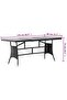 Garden Table Black 170x80x74 cm Poly Rattan - 6