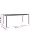Garden Table with Wooden Top Black Poly Rattan&Solid Wood Acacia - 3