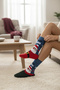 4 Pairs Unisex Christmas Socks Colorful Patterned Gift New Year Men Women Long Socks Set - 7