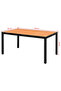 Garden Table Brown 150x90x74 cm Aluminium and WPC - 2