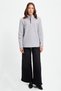 Women's Standard Fit Anti-Pilling Cold-Resistant Gray Bato Collar Fleece Sweatshirt - 3