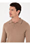 Camel Slim Fit Cotton Blend Polo Collar Knitwear Sweater 50318712-Vr015 - 2