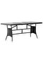 Garden Table Black 170x80x74 cm Poly Rattan