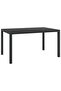 Garden Table Black 150x90x74 cm Aluminium and WPC