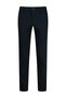 Navy Blue Relaxed Fit Cotton Trousers with Side Pockets