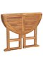 Folding Garden Dining Table Ø90x75 cm Solid Teak Wood - 5
