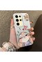 Samsung Galaxy S24 Ultra Compatible Heart-Themed Fox Rabbit Printed Case, Friend and Couple