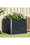 Raised Garden Bed Anthracite 100x100x77 cm Galvanised Steel