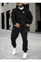Casual Sportswear Two-Piece Set, Includes Trend K Hooded Top and Comfortable Long Pants