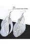 Feather and Angel Wing Model Dangle Steel Earrings Stylish Design Suitable for Daily Use Women's Jewelry - 5