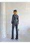 Jacketed Snow Black Denim Jumpsuit with Spanish Cuffs - 2