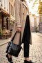 Women's Scarf Faux Leather Shoulder and Hand Bag Dimensions 22X18X11 cm - 2
