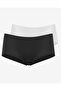 Women's Bamboo 2-Piece Hipster Panties Black White - 4