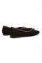 Gold Buckle Zimba Detail Style Ballet Flats - 5