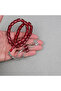 Katalin Stick Alpaca Tassel Capsule Cut 9X12Mm Prayer Beads - Transparent Burgundy - 3