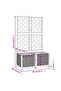 Garden Planter with Trellis Black 80x40x136 cm PP - 7