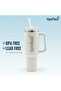 Stainless Steel Mug-Beige, with Handle – 40 oz - 4