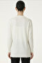 Ecru V-Neck Buttoned Women's Cardigan - 2