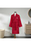 Cantare 100% Cotton Embroidered Women's Bathrobe Red (M/L)
