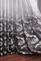 Aura Marble Digital Printing Tight Pleated Modern Tulle Curtain-Black - 2