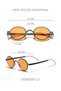 Eoh5000 C3 Orange Ultra Light Metal Round Unisex Sunglasses - 5