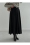 Pleated High Waist Belted Long Skirt - 2