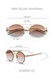Eoh5001 C2 Brown Ultra Light Metal Pilot Unisex Sunglasses - 5