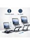 360 Rotatable Full Metal Laptop Tablet Phone Stand – Foldable, Anti-Slip, Height and Angle Adjustable Ergonomic Desktop Stand - 4