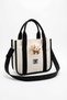 Women's Hand and Shoulder Bag with Teddy Bear Accessories - 4