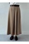 Pleated High Waist Belted Long Skirt - 2