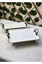 Pisa 2-Piece Porcelain Set with Antique Finish, 4-Legged Plate with Handle, for Gifting, Serving, and as a Gift. - 2