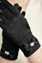 Aurélie Feather Bridal Gloves – Elegant Accessory with Satin Bow and Stones for Wedding Ceremony - 5