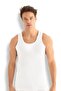 Jiber White Men's Singlet 3-Pack - 100% Cotton Breathable Soft Fabric - 4