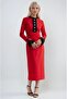 Midi dress with ruffled sleeves and neckline 2961 - 2