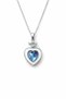 Heart Figured Sparkling Stone Detailed Silver Color Women's Necklace