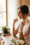 Élise Lace Gelin Eldiveni – Lace Interfinger Elegant Bridal Accessory for Nikah Wedding - 2