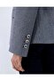 Houndstooth Patterned Blazer Jacket Navy Blue - 4