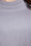 Women's Oversized Wide Cut 100% Cotton 2 Thread Crew Neck Light Gray Sweatshirt - 4