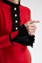 Midi dress with ruffled sleeves and neckline 2961 - 7