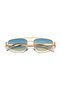 Eoh5002 C1 Blue Gradient Ultra Light Metal Geometric Unisex Sunglasses - 4
