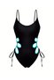 Women's One-Piece Swimsuit with Cutout Detail and High Elasticity Fabric - 3